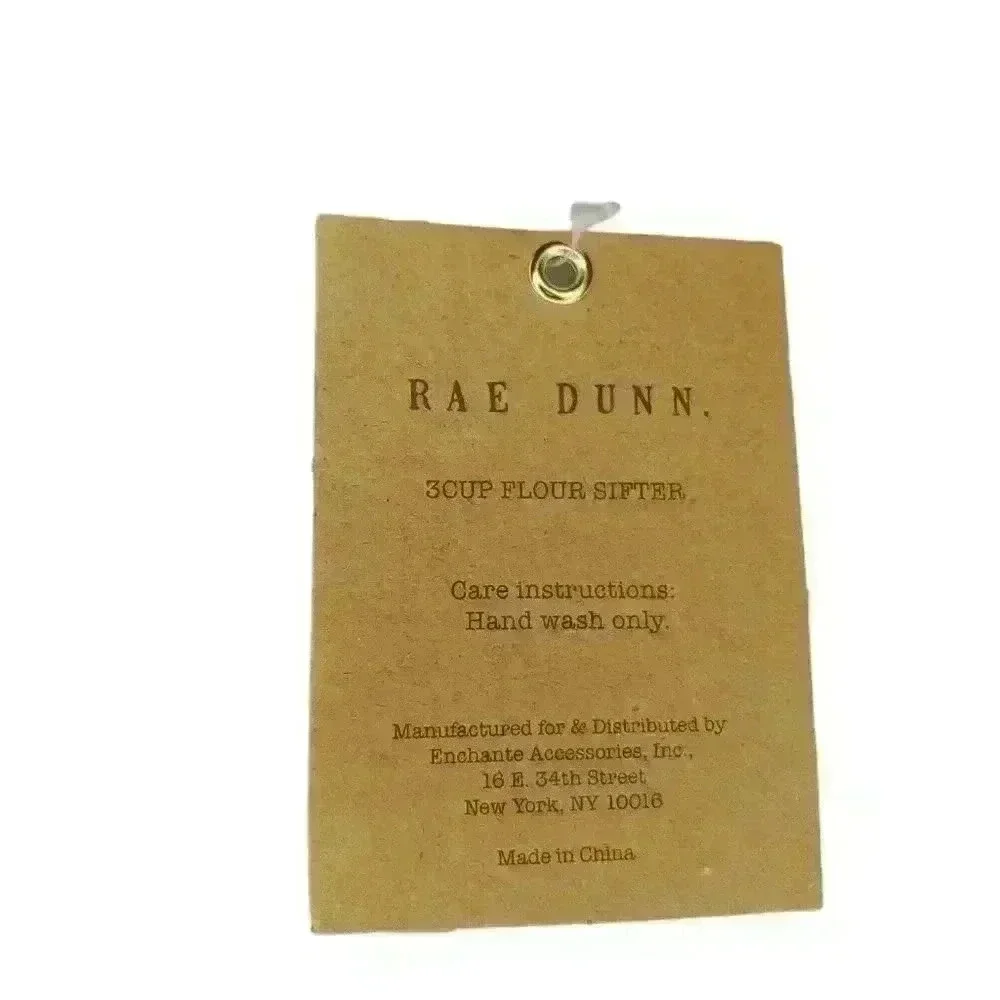 RAE Dunn 3 Cup Flour Sifter White HIP HOP